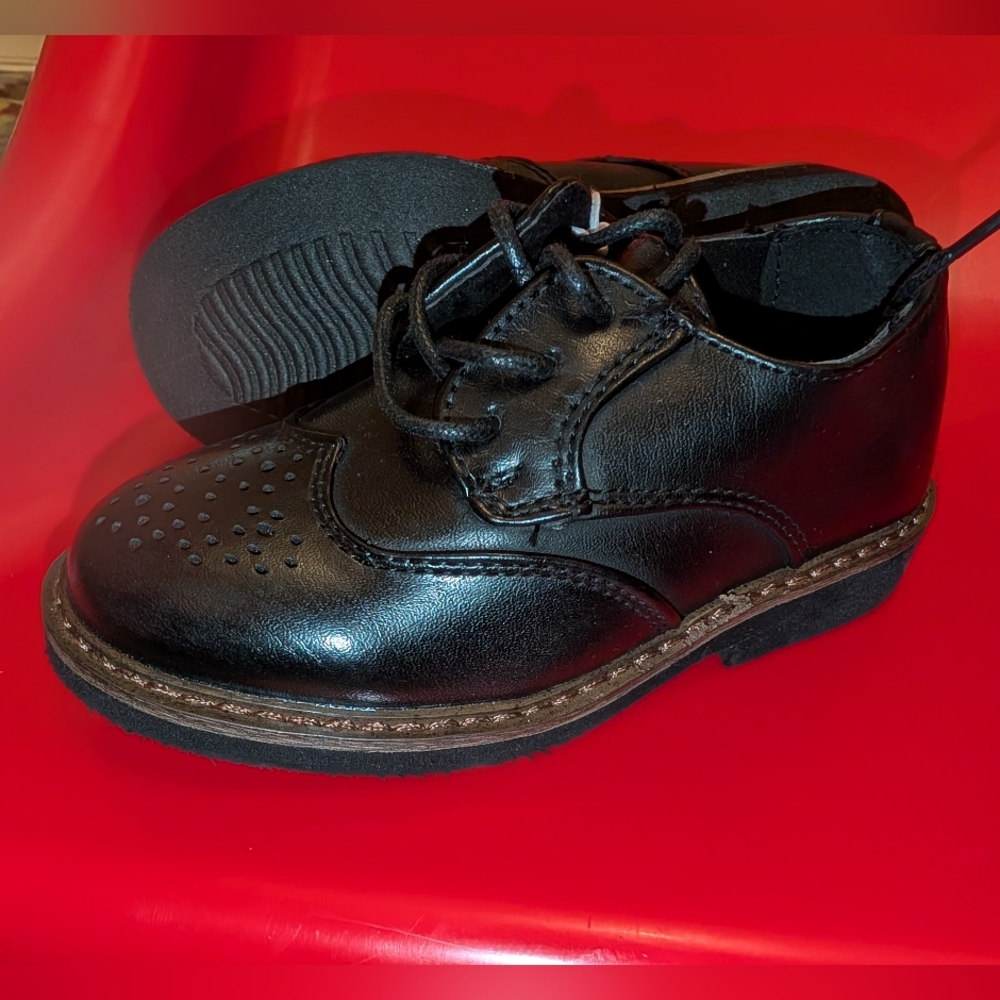 Deer Stags Black Kids Dress Shoes Toddler Size 7 BNWT
